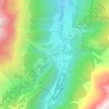 Mappa topografica La Citadelle, altitudine, rilievo