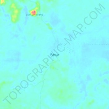 Mappa topografica Pantu, altitudine, rilievo