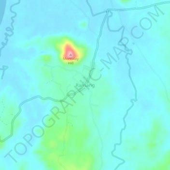 Mappa topografica Ransang, altitudine, rilievo