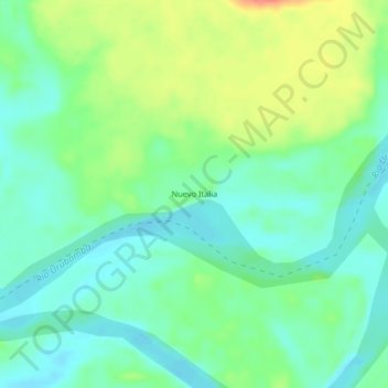 Mappa topografica Nuevo Italia, altitudine, rilievo