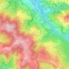 Mappa topografica Redwood Estates, altitudine, rilievo