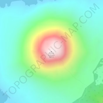 Mappa topografica Mount Babuyan, altitudine, rilievo