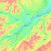 Mappa topografica 岑巩县, altitudine, rilievo