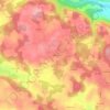 Mappa topografica Bellevue, altitudine, rilievo