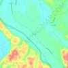 Mappa topografica Beulah, altitudine, rilievo