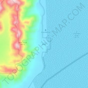 Mappa topografica Zzyzx, altitudine, rilievo