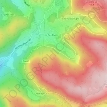Mappa topografica Saint-Nicolas, altitudine, rilievo