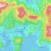 Mappa topografica 黃竹坑舊圍, altitudine, rilievo