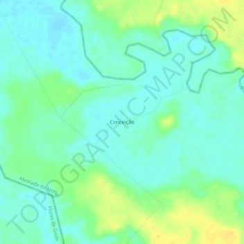 Mappa topografica Conceição, altitudine, rilievo