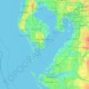 Mappa topografica Coquina Key, altitudine, rilievo