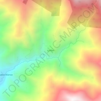 Mappa topografica La Flor, altitudine, rilievo