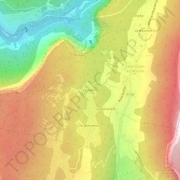 Mappa topografica Les Alberts, altitudine, rilievo