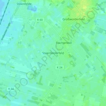 Mappa topografica Steenfelderfeld, altitudine, rilievo