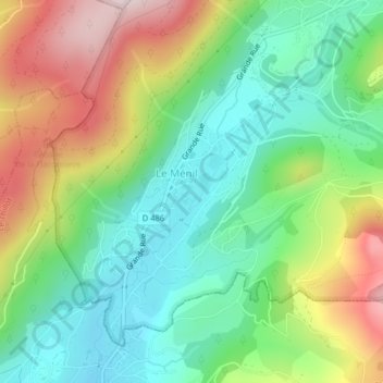 Mappa topografica Les Breuchottes, altitudine, rilievo