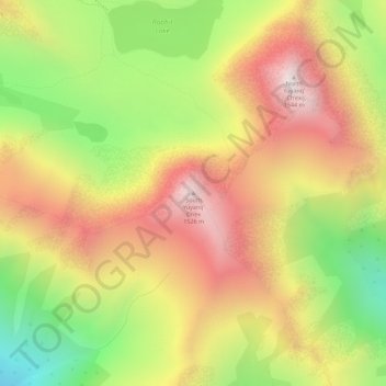 Mappa topografica South Yuyanq’ Ch’ex, altitudine, rilievo