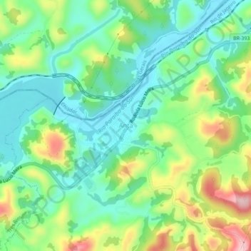 Mappa topografica Anta, altitudine, rilievo