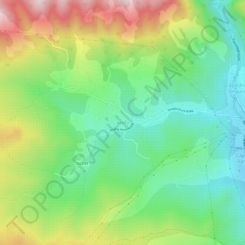 Mappa topografica Arefu, altitudine, rilievo
