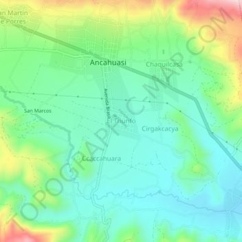 Mappa topografica El Triunfo, altitudine, rilievo