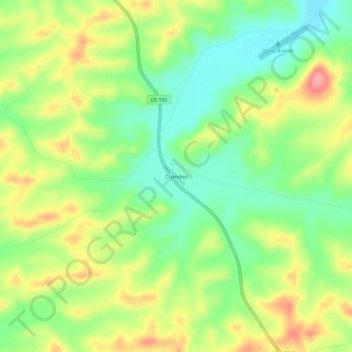Mappa topografica Chamber, altitudine, rilievo