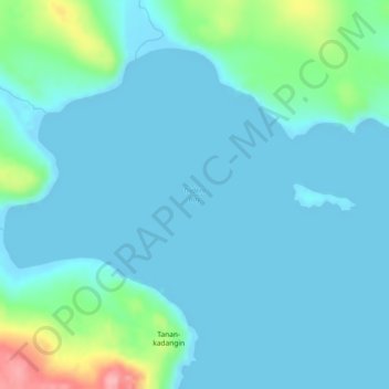 Mappa topografica Trident Bay, altitudine, rilievo