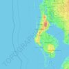 Mappa topografica Sand Key, altitudine, rilievo