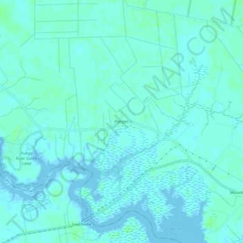 Mappa topografica Ponzer, altitudine, rilievo