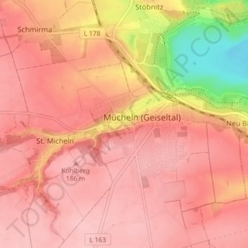 Mappa topografica St. Ulrich, altitudine, rilievo
