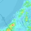 Mappa topografica 流浮山, altitudine, rilievo