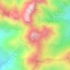 Mappa topografica Monte Cintu, altitudine, rilievo