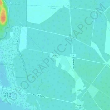Mappa topografica Louley, altitudine, rilievo