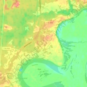 Mappa topografica Nikol'skiy Pogost, altitudine, rilievo