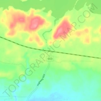 Mappa topografica Dyment, altitudine, rilievo