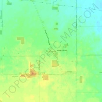 Mappa topografica West Newton, altitudine, rilievo