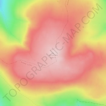 Mappa topografica White Hill, altitudine, rilievo