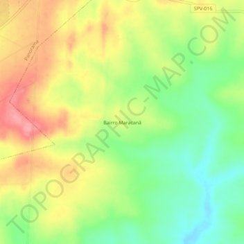 Mappa topografica Bairro Maracanã, altitudine, rilievo