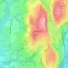 Mappa topografica Hartshead Pike, altitudine, rilievo