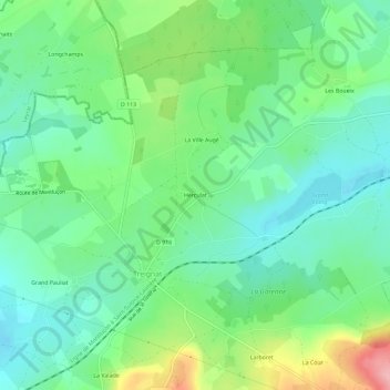 Mappa topografica Herculat, altitudine, rilievo
