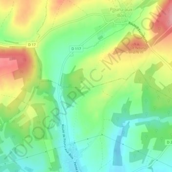Mappa topografica Couvi, altitudine, rilievo
