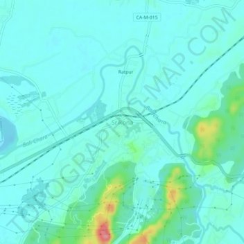 Mappa topografica Srikona, altitudine, rilievo
