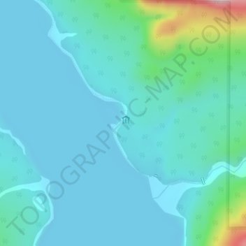 Mappa topografica Jamestown, altitudine, rilievo