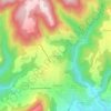 Mappa topografica Chanteruéjols, altitudine, rilievo