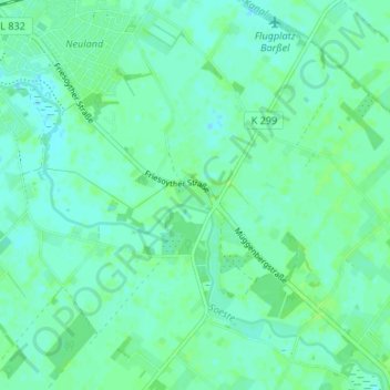 Mappa topografica Lohe, altitudine, rilievo