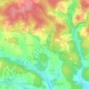 Mappa topografica Les Grezes, altitudine, rilievo