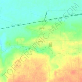 Mappa topografica West Point, altitudine, rilievo