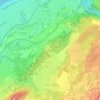 Mappa topografica Les Bougeries, altitudine, rilievo