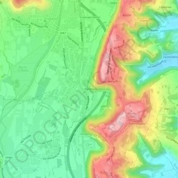 Mappa topografica Pianeta, altitudine, rilievo