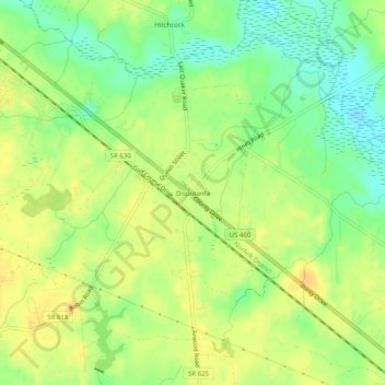 Mappa topografica Disputanta, altitudine, rilievo