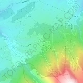 Mappa topografica Eyne 2600, altitudine, rilievo