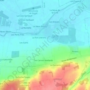 Mappa topografica Les Boussets, altitudine, rilievo