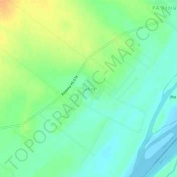 Mappa topografica Safira, altitudine, rilievo